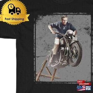 Steve Mcqueen Triumph Motorcycle T-Shirt